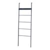 Toallero Escalera Øksnes Con Estante  Acero 160x50x27,5cm - Negro [en.casa]