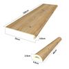 Set De 2 Revestimientos De Escalera Bunschoten Pvc 120x32x4,6cm - Efecto Roble [neu.holz]