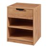 Mesita De Noche Varkaus Con Cajón Mdf 55x43x40 Cm - Roble [en.casa]