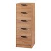 Aparador Varkaus Con 5 Cajones 108x40x40 Cm - Roble [en.casa]