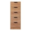 Aparador Varkaus Con 5 Cajones 108x40x40 Cm - Roble [en.casa]