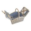 Cesta De Picnic Lumparland Para 2 Personas 40x28x37cm - Blanco / Azul [casa.pro]