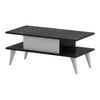 Mesa De Centro Melhus Con Estante Aglomerado 90x45x40cm - Mármol Negro [en.casa]