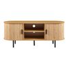 Mueble De Tv Tvedestrand Con Puertas 140x40x55cm - Natural/negro [en.casa]