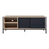 Mueble De Tv Tysnes 120x40x45 Cm - Roble/negro [en.casa]