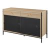 Mueble De Tv Tysnes Con 2 Puertas 120x40x75cm - Efecto Roble/negro [en.casa]