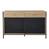 Mueble De Tv Tysnes Con 2 Puertas 120x40x75cm - Efecto Roble/negro [en.casa]