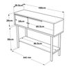 Mesa Consola Vesanto Con Compartimentos 100x30x76cm - Efecto Roble [en.casa]