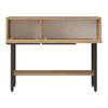 Mesa Consola Vesanto Con Compartimentos 100x30x76cm - Efecto Roble [en.casa]