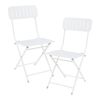 Set De 2 Sillas Plegables Sande Acero 85x42x50cm - Blanco [en.casa]