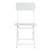 Set De 2 Sillas Plegables Sande Acero 85x42x50cm - Blanco [en.casa]