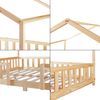 Cama Para Niños Treviolo Forma De Casa Pino + Colchón 120x200cm - Pino Natural [en.casa][neu.haus]