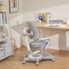 Silla De Escritorio Infantil Partille Ajustable En Altura Metal Plástico - Gris [en.casa]