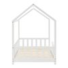 Cama Infantil Hesel En Forma De Casa Con Reja Y Colchón 90x200cm - Blanco [en.casa]