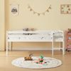 Cama Elevada Para Niños Con Colchón Siikalatva Madera De Pino 90 X 200 Cm - Blanco [en.casa]