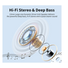 Veanxin Auriculares Bluetooth Impermeables Estéreo Hifi Horas De Reproducción De Sonido Pantalla Digital (blanco)