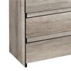 2pcs Mesitas De Noche Moderno Con 3 Cajones Gris 45x35x60,5cm