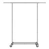 Perchero Extensible Ropa Con Ruedas Longitud Ajustable 108-168 Cm