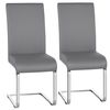 2pcs Sillas De Comedor Para Cocina Max Carga 120kg Gris