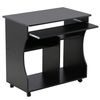 Mesa Escritorio Ordenador Con Ruedas 80x48x76 Cm Negro