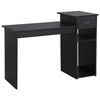 Mesa Escritorio Ordenador Con Cajón 112x70x50cm Negro