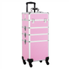 Maletín Trolley De Maquillaje 4 En 1, 34 X 25,5 X 72 Cm Rosa