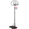 Canasta De Baloncesto 159-214 Cm Plegable Tablero De Baloncesto Negro