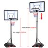 Canasta De Baloncesto Exterior Con Pie Altura Ajustable 219-279 Cm