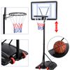 Canasta De Baloncesto Exterior Con Pie Altura Ajustable 219-279 Cm