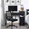 Silla De Oficina Ya71 Malla Negra Altura Ajustable Brazos Fijos