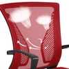 Silla De Oficina Ya80 Malla Roja Altura Ajustable Brazos Fijos