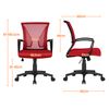 Silla De Oficina Ya80 Malla Roja Altura Ajustable Brazos Fijos