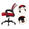 Silla De Oficina Ya79 Malla Roja Altura Ajustable  Brazos Fijos