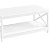 Mesa De Centro Con Estante Rectangular 100x54x45cm Blanca