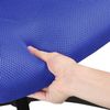 Silla De Oficina Ya79 Malla Azul Altura Ajustable  Brazos Fijos