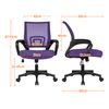 Silla De Oficina Ya79 Malla Violeta Altura Ajustable  Brazos Fijos