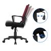 Silla De Oficina Ya71 Malla Rojo Altura Ajustable Brazos Fijos