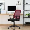 Silla De Oficina Ya71 Malla Rojo Altura Ajustable Brazos Fijos