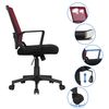 Silla De Oficina Ya71 Malla Rojo Altura Ajustable Brazos Fijos