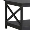 Mesa De Centro Con Estante 100x54x45cm Negro