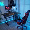 Silla Gaming Ergonómica Con Reposacabezas Regulable Negro Rojo