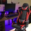 Silla Gaming Giratorio Ergonómico Con Reposacabeza Negro Rojo