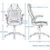 Silla Gaming Ergonómica Con Ruedas Gris 67x63x103,5-113,5cm