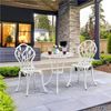 Conjunto De Mesa Y Silla Exterior Para Jardín Balcón Blanco