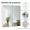 Armario De Baño Con Espejo Para Colgar 63x15x65cm Blanco