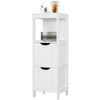 Armario Baño Columna Con 3 Cajones Ajustable 30x30x89cm Blanco