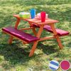 Mesa De Picnic Infantil Con Asiento Acolchado - Azul/blanco