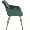 Silla Aterciopelada Marilyn Oro - Verde Oscuro/dorado