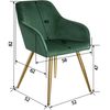 Silla Aterciopelada Marilyn Oro - Verde Oscuro/dorado