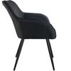 Silla Marilyn Efecto Lino Negro - Negro